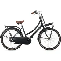 POPAL Daily Dutch Basic+ N3 - Kinder Hollandrad - Citybike - 26 Zoll - Mattschwarz