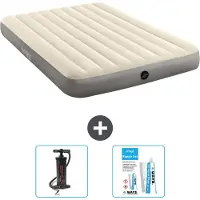 Intex Luftbett – 2 Personen – 152 x 203 x 25 cm – Beige – im Lieferumfang enthalten Pumpe en Reperaturset