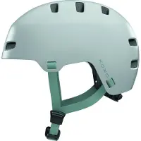 ABUS Fahrradhelm XOXO - Cityhelm im Skater-Look - Helm für Skateboard, Fahrrad, Scooter - mit optimiertem Kinnpolster - für Jugendliche und Erwachsene - Größe L, Grau