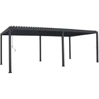 Mirador Pergola 111 Deluxe 3,6x7,2 m Aluminium Anthrazit verstellbares Lamellendach
