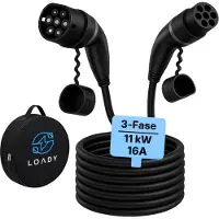 LDY Loady Mode 3 Ladekabel Typ 2 bis Typ 2 - 11 kW - 3 Phasen 16A-CX-CC-T2-11-20M