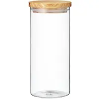 Kuketo | Glasbehälter 1,4 L Mit Bambusdeckel – Vorratsdose Für Lebensmittel, Gewürze & Müsli – Luftdicht, Stilvoll & Nachhaltig