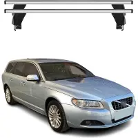 Menabo Dachträger Grundtäger für Volvo V70 2007-2016 50kg Aluminium Silber 2 tlg