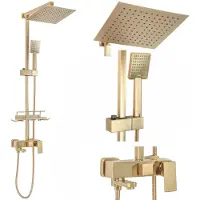 REA Duschgarnitur JACK BRUSHED GOLD