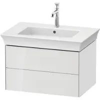 Duravit White Tulip, Waschtischunterbau wandhängend, Breite 684 x Tiefe 458mm, mit 2 Schubkästen, mit Tip-on Technik, WT434108585