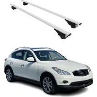 Omtec Dachträger Grundtäger für Infiniti QX50 mk1 2015-2017 FL 75kg Metall Silber 2x
