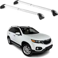 Omac Dachträger Grundtäger für Kia Sorento 2009-2014 100kg Aluminium Silber 2 tlg ABE