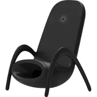 Avizar , 15W Qi-Induktionsladegerät im Stuhldesign, Schwarz