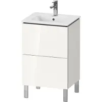 Duravit L-Cube Waschtischunterbau stehend Compact, 2 Auszüge, 520x704x421mm, LC667102222