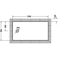 Duravit Tempano Duschwanne, Rechteck, Acryl, 1500x800mm, 720205000000000