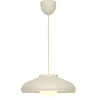 DFTP by Nordlux Design Hängelampe Latif, dimmbar, creme / amber, für Wohn- / Esszimmer, Messing, Skandinavisch, Pendelleuchte