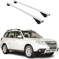 Omtec Dachträger Grundtäger für Subaru Forester 2008-2018 75kg Metall Silber 2 tlg