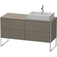 Duravit Waschtischunterbau XSQUARE 778x1400x548mm Be re fla grey seidenmatt flannel grey seidenmatt
