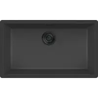 Reginox R40270 Regi Granite Spüle MESSINA 70 in Nero Black ab Schrankbreite 80 cm / Flächenbündig