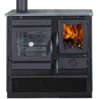 Globe-fire Globefire Küchenofen Alhena schwarz Anschluss links | 7 kw