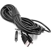 VHBW USB-Ladekabel kompatibel mit Sony PS4 DualShock 4 Controller Spielekonsole - Kabel, 3,41 m Schwarz