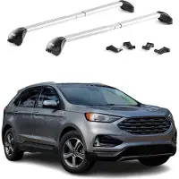 Aurilis Dachträger Grundträger für Ford Edge 2016-2022 Aluminium Silber 2 tlg ABE