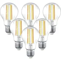 HOFTRONIC™ Smart LED-Glühlampe E27 7W 806lm 1800-3000K dimmbar klar Set 6 Stück