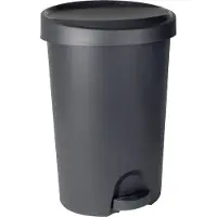 Eda Plastiques EDA Tret-Abfallbehälter Stepy 45 Liter PP grau/anthrazit