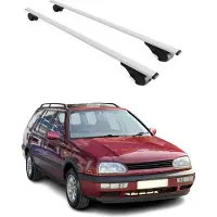 Omtec Dachträger Grundtäger für VW Golf Variant 1993-2025 75kg Metall Silber 2 tlg