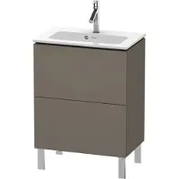 Duravit L-Cube Waschtischunterbau stehend, Compact, 2 Auszüge, 620x704x391mm, LC667309090