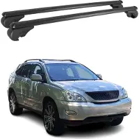Omtec Dachträger für Lexus RX 2003-2009 Gepäckträger Grundträger Aluminium Schwarz 2x