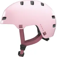 ABUS Fahrradhelm XOXO - Cityhelm im Skater-Look - Helm für Skateboard, Fahrrad, Scooter - mit optimiertem Kinnpolster - für Jugendliche und Erwachsene - Größe S, Rosa