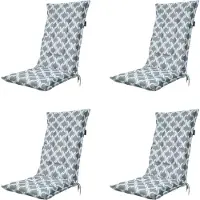 Madison - Gartenstuhlauflage High Back Trivia grau - Ca. 123x50 cm - 4er-Set