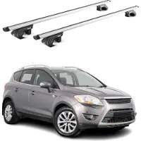 Aurilis Alu Dachträger Grundträger für Ford Kuga 2008-2020 5 türig Silber ABE 2 tlg