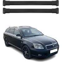 Omtec Dachträger Grundtäger für Toyota Avensis mk2 Kombi 2003-2008 75kg Alu Schwarz 2x