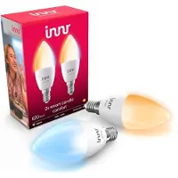 Innr Zigbee E14 LED, funktioniert mit Philips Hue*, smart Lampe warmweiß bis kaltweiß 2-er Pack