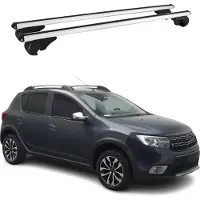 Omac Dachträger Grundtäger für Dacia Sandero Stepway 2012-2020 75kg Alu Silber 2 tlg