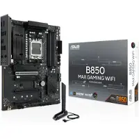 Asus B850 MAX GAMING WIFI, AMD, Sockel AM5, AMD Ryzen 7000 Series, AMD Ryzen 8000 Series, AMD Ryzen 9000 Series, Sockel AM5, DDR5-SDRAM, 256 GB