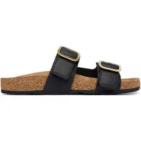 Tommy Hilfiger Pantoletten Leather Double Strap Cork Sandals FW0FW09118 Schwarz 20