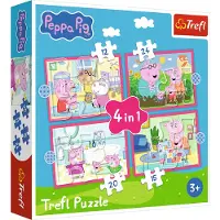 Trefl Peppas Spielspaß: 4-in-1-Puzzleset für kleine Abenteurer