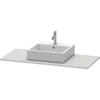 Duravit XSquare Konsole, 1 Ausschnitt, 1200x16x550mm, XS060F03939, Farbe: Nordic Weiß Seidenmatt Lack