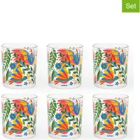 Excelsa Set Von 6 Wasserglas Mexican Flowers Glas 30 Cl Bunt