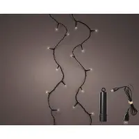 Lumineo Multifunktionale LED-Girlande led mit Batterie 100 mehrfarbige LEDs mit cable schwarz outdoor 7,4 m
