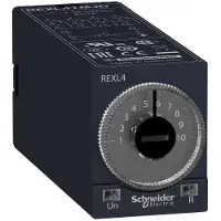 Schneider Electric Ansprechverzögertes Zeitrelais, 0,1 s-100 h, 24 VDC, 4 W, steckbar REXL4TMBD