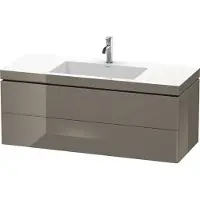 Duravit Waschtischunterschrank c-bonded L-Cube 120x48cm, 1 HL, f G hgl, 2 Schub., wandhängend