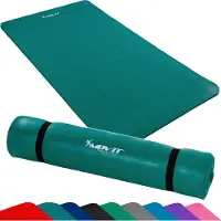 Movit Gymnastikmatte Pilates, Gymnastik, Yoga, Matte - hautfreundlich und , Yogamatte für Zuhause oder Unterwegs - 190x100x1,5cm, Petrol