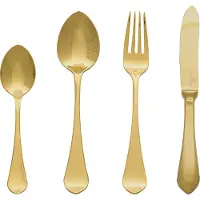 Greengate Besteckset Curved Gold (4-teilig)