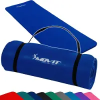 Movit Gymnastikmatte Pilates, Gymnastik, Yoga, Matte - hautfreundlich und , Yogamatte für Zuhause oder Unterwegs - 190x60x1,5cm, Royalblau
