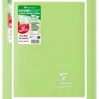 Clairefontaine 10x Koverbook, Heft A4, 48 Blatt 90g, französische Lineatur Seyès, Einband aus opakem Polypropylen, 100% recycelt - Grün 971413C