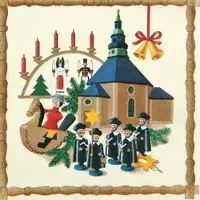 Home Fashion , Seiffen, Lunch-Servietten aufgefaltetes Maß 33 cm x 33 cm, im Viertelfalz, 20 Stück pro Pack, 12 Pack pro Karton