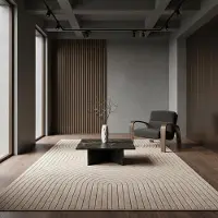 KADIMA DESIGN Outdoor Teppich Skandinavischer 3D-Design Wetterfest Waschbar Strapazierfähig | Beige 160x230 cm Balkon Terrasse | ENGADIN –