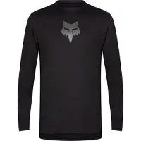 FOX Langarm Fahrradtrikot für den Sommer - RANGER LS HEAD - Schwarz L