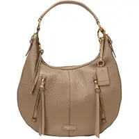 Marc O'Polo Leder Schultertasche Umhängetasche Philine Hobo Bag Earthy Taupe
