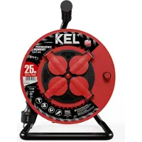 Nobrand Kabeltrommel 25m 4× 230 V Schuko 3×1,5 H05RR-F Professional Line W-97381