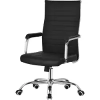 ML-Design Bürostuhl ergonomisch Schwarz Höhenverstellbar Schreibtischstuhl mit Armlehnen Kunstleder Computerstuhl Stahlgestell Drehstuhl Gamingstuhl